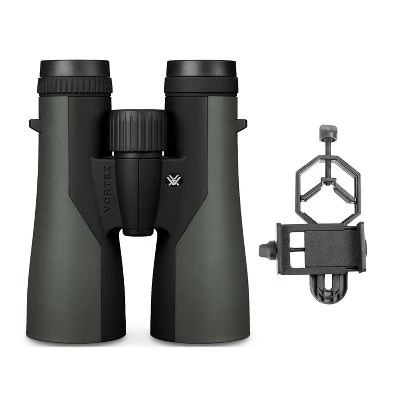 Vortex 10x50 Crossfire Roof Prism Binoculars With Smartphone Adapter Bundle 3 Vortex 10x50 Crossfire Roof Prism Binoculars With Smartphone Adapter Bundle