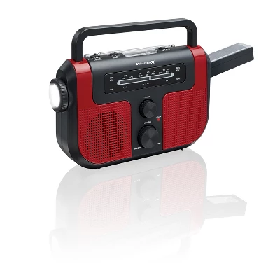 WeatherX WB/AM/FM Solar Charge Radio - Red (WR383R) 4 WeatherX WB/AM/FM Solar Charge Radio - Red (WR383R) - Image 2