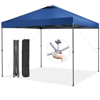 Costway Patio 10x10ft Outdoor Instant Pop-up Canopy Folding Tent Sun Shelter UV50+ Gray/Blue/White 12 Costway Patio 10x10ft Outdoor Instant Pop-up Canopy Folding Tent Sun Shelter UV50+ Gray/Blue/White - Image 10