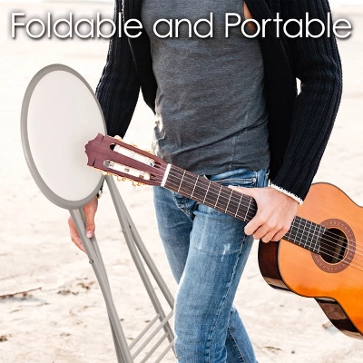 Hastings Home 24-Inch Heavy-Duty Folding Round Stool With 300-lb Weight Capacity, Pink 7 Hastings Home 24-Inch Heavy-Duty Folding Round Stool With 300-lb Weight Capacity, Pink - Image 5