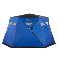 Outsunny 4 Person Insulated Ice Fishing Shelter 360-Degree View, Pop-Up Portable Ice Fishing Tent With Carry Bag, Two Doors And Anchors, Dark Blue 9 Outsunny 4 Person Insulated Ice Fishing Shelter 360-Degree View, Pop-Up Portable Ice Fishing Tent With Carry Bag, Two Doors And Anchors, Dark Blue -OUTSUNNY Shop GUEST edb23c65 68bc 4791 bc3b 9154c56f3f33