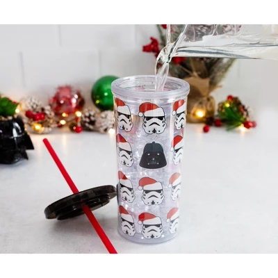 Silver Buffalo Star Wars Darth Vader Bah Humbug Carnival Cup With Lid And Straw | 20 Ounces 4 Silver Buffalo Star Wars Darth Vader Bah Humbug Carnival Cup With Lid And Straw | 20 Ounces - Image 2