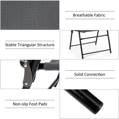 Costway 4PCS Outdoor Patio Folding Chair Armrest Portable Camping Lawn Garden 9 Costway 4PCS Outdoor Patio Folding Chair Armrest Portable Camping Lawn Garden - Image 7