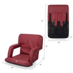 Picnic Time Ventura Stadium Seat - Burgundy -OUTSUNNY Shop GUEST f1af2ed7 e587 4848 86c5 bbf709ef0b75