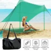 Costway Family Beach Tent Canopy W/ 4 Poles Sandbag Anchors 7'x7' UPF50+ Green -OUTSUNNY Shop GUEST f39a1345 6101 40f9 9439 92e7c3b07536