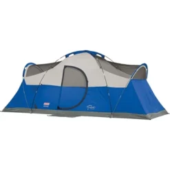 Coleman Montana Spacious 8 Person Outdoor Cabin Family Camping Tent With Hinged Door, Interior Storage Pockets, Awning, And WeatherTec Design, Blue -OUTSUNNY Shop GUEST f3f11c5f 28db 4440 961b 0d2bbb47e5de