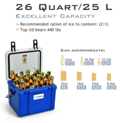STAKOL 26 Quart Portable Cooler Ice Chest Leak-Proof 20 Cans Ice Box For Camping -OUTSUNNY Shop GUEST f6f5d857 8ede 46a4 b789 243c76d83a9d