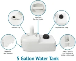 Hike Crew Portable Sink W/Hose Adapter, Outdoor Camping Sink Station -OUTSUNNY Shop GUEST f73ccec8 2863 4336 aeb9 e11188b3534c