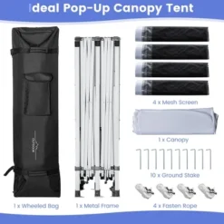 Costway 10x20ft Pop-Up Canopy Party Tent Sidewalls Portable Garage Car Shelter Wheeled 18 Costway 10x20ft Pop-Up Canopy Party Tent Sidewalls Portable Garage Car Shelter Wheeled -OUTSUNNY Shop GUEST f81a12ff 1a4e 4cd3 9606 e6577ad80a91