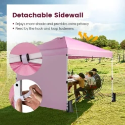 Costway 10'x10'Commercial Pop-up Canopy Tent Sidewall Folding Market Patio White/Pink 17 Costway 10'x10'Commercial Pop-up Canopy Tent Sidewall Folding Market Patio White/Pink -OUTSUNNY Shop GUEST fa34a45e 4712 4da2 8ff8 f7fc519c3631