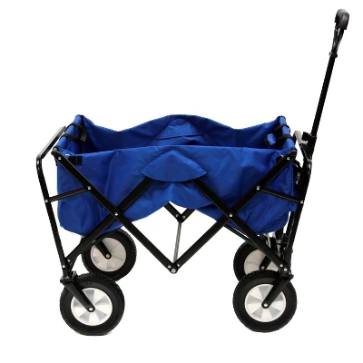 Mac Sports Collapsible Folding Steel Frame Outdoor Garden Wagon, Blue (3 Pack) 5 Mac Sports Collapsible Folding Steel Frame Outdoor Garden Wagon, Blue (3 Pack) - Image 3