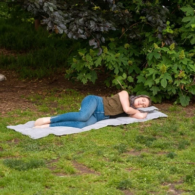 Alpcour 75x28" Camping Cot Mattress Pad - Corduroy Topper With Pillow & Carry Case - Grey 8 Alpcour 75x28" Camping Cot Mattress Pad - Corduroy Topper With Pillow & Carry Case - Grey - Image 6