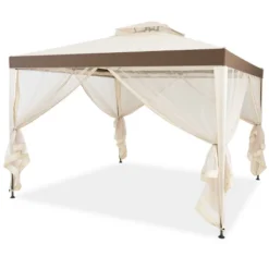 10’x 10’ 2-tier Canopy Gazebo Tent Outdoor Netting Picnic Party Sun Shade -OUTSUNNY Shop GUEST fbaa4f48 54b2 4589 9f60 734365cc3e42