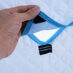 Outsunny 4 Person Ice Fishing Shelter With Padded Walls, Thermal Waterproof Portable Pop Up Ice Tent With 2 Doors, Light Blue -OUTSUNNY Shop GUEST fbb34902 f894 4cee ba65 1fdfc82c2bfa