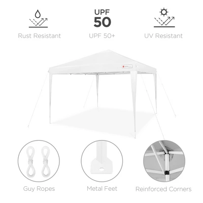 Best Choice Products 10x10ft Pop Up Canopy Outdoor Portable Adjustable Instant Gazebo Tent W/ Carrying Bag 5 Best Choice Products 10x10ft Pop Up Canopy Outdoor Portable Adjustable Instant Gazebo Tent W/ Carrying Bag - Image 3
