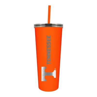 NCAA Tennessee Volunteers 24oz Skinny Tumbler With Straw 3 NCAA Tennessee Volunteers 24oz Skinny Tumbler With Straw