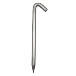 Moose Supply ASTM Standard Steel Tent Hook Stakes Heavy Duty Anchor For Tents, Inflatables, Tarps And More, 1" Diameter X 18" Length, Silver -OUTSUNNY Shop GUEST fec0072b f079 429b a073 7a325f57857f